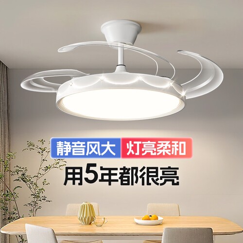 风扇灯电扇吊灯现代简约家用一体