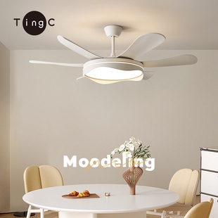 风扇灯2025新款 餐厅吊灯风扇一体灯中山灯具智能家用静音卧室吊扇