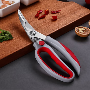 辅食剪刀 多功能鸡骨头剪子 不锈钢剪刀SB3110 厨房剪刀 十八子作