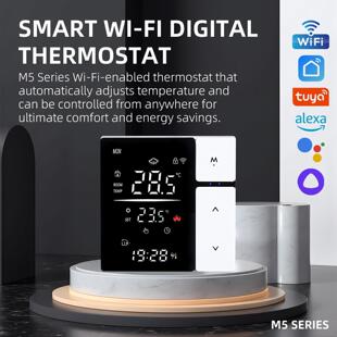 3A水暖16A电暖温控器Thermostat温度控制开关Wi-Fi欧规智能温控