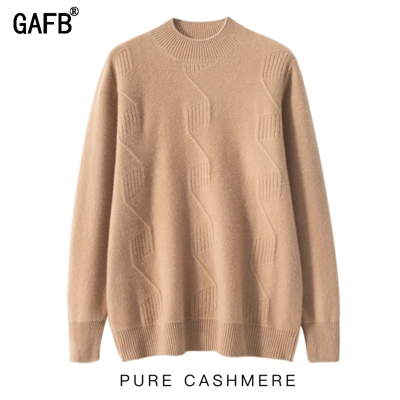 羊绒衫半高领秋冬季款男加厚毛衣