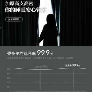 全遮光卧室窗帘简约2022年新款挂钩式飘窗客厅阳台隔音防晒遮阳布