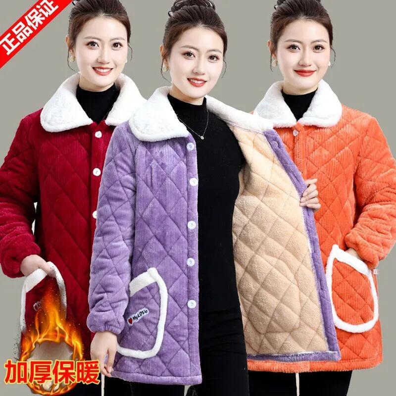 四川省服保暖罩衣外套加绒棉衣百搭加厚冬季防寒棉服宽松大码冬季
