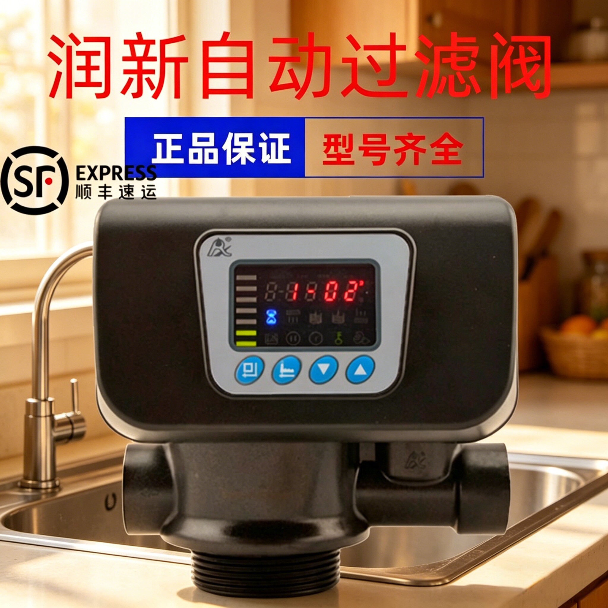润新自动控制过滤软化阀时间流量图片