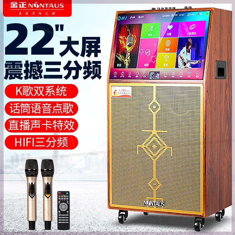 移动KTV广场舞音响带显示屏幕超大屏22吋三分频拉杆视频音响