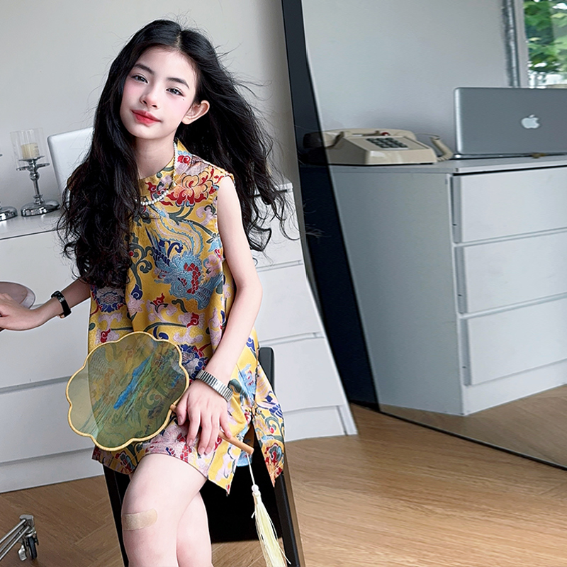 女童套装夏中大童女生服装衣服经典国风改良舒适休闲服饰新款夏天