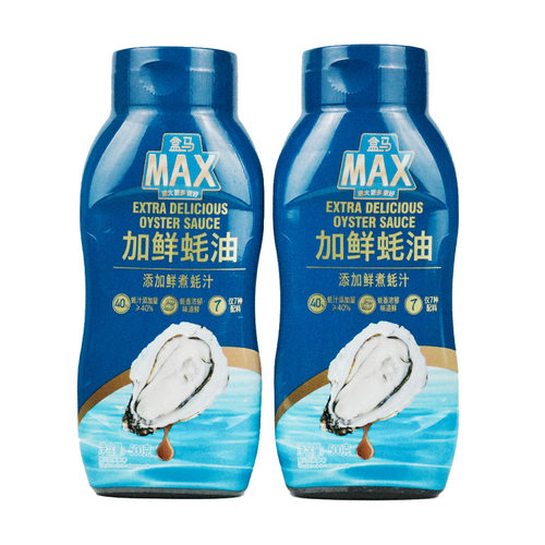 盒马MAX 加鲜蚝油 500g*2瓶0添加防腐剂