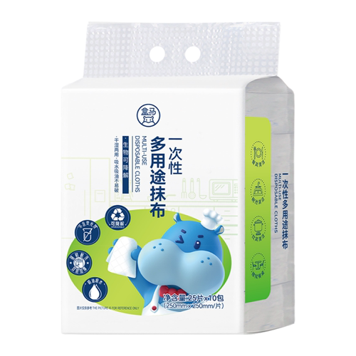 盒马一次性多用途抹布 25抽*10包