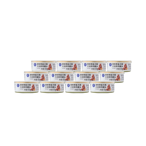 盒马 宠物零食犬用大块鲜肉罐头 100g*12罐