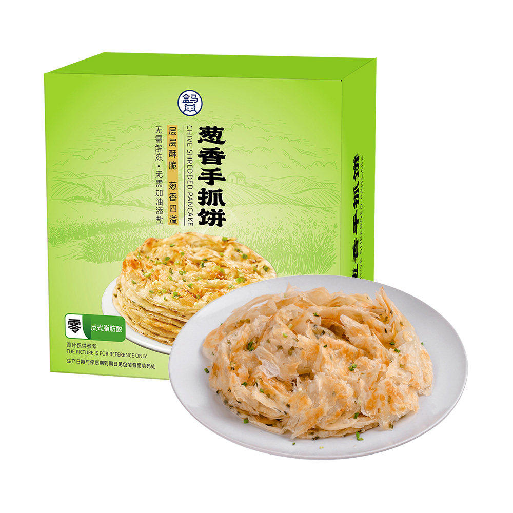 盒马 葱香手抓饼 2kg(20片)原味家庭装早餐半成品
