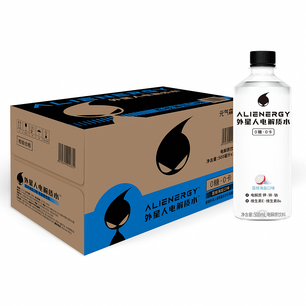元気森林 外星人电解质水 荔枝海盐味 500ml*15瓶整箱