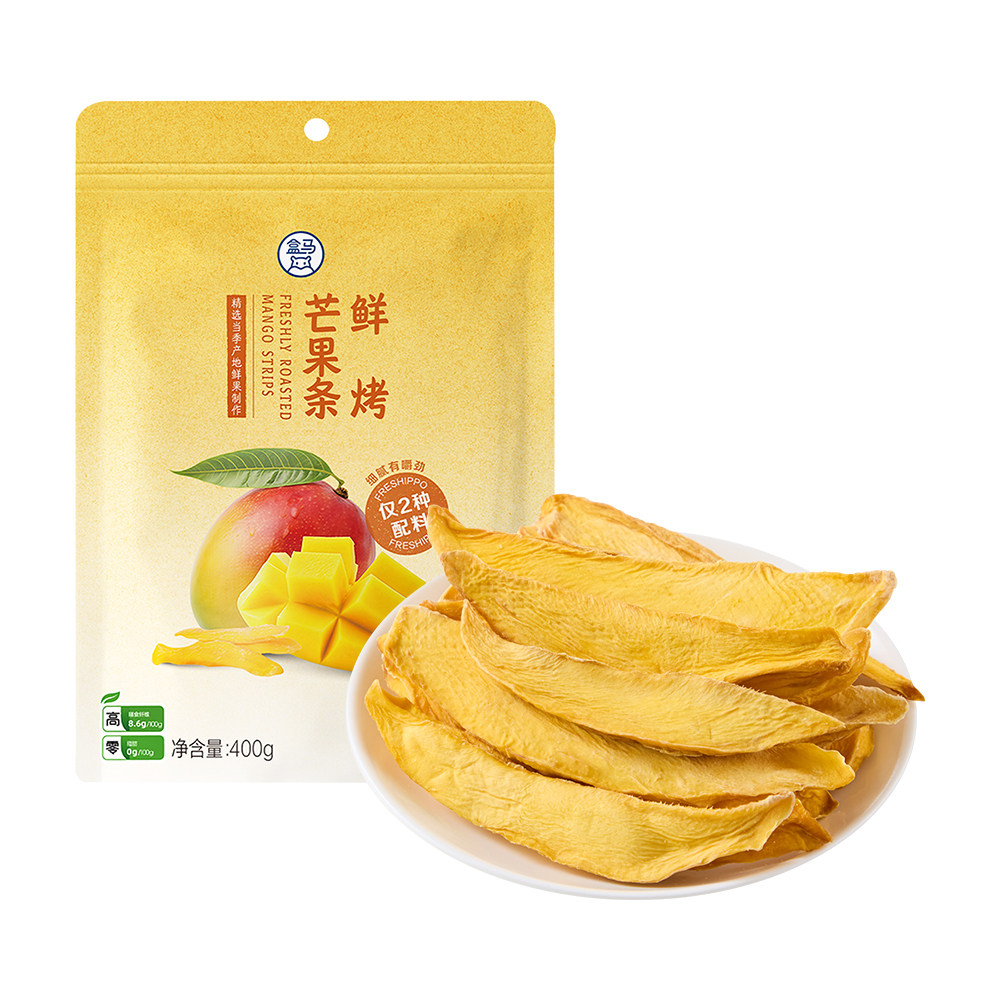 盒马 鲜烤芒果条 400g