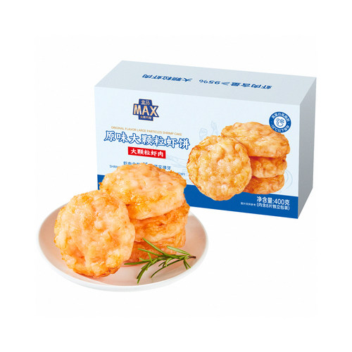 盒马MAX 原味大颗粒虾饼 400g速食菜肴