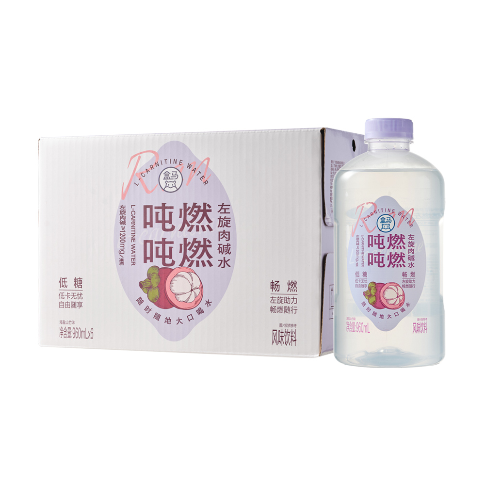 盒马 吨吨燃燃左旋肉碱水 960ml*6瓶