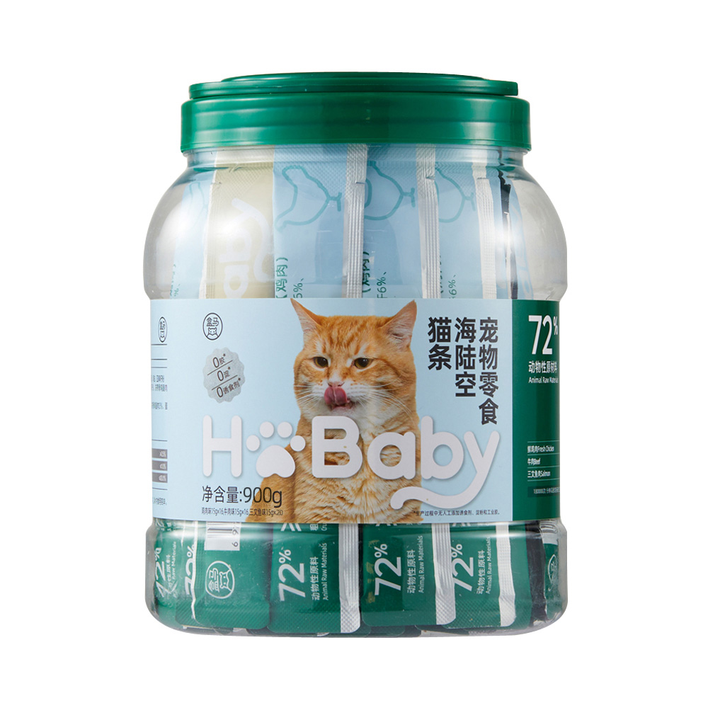 盒马 宠物零食海陆空猫条 15g*60条