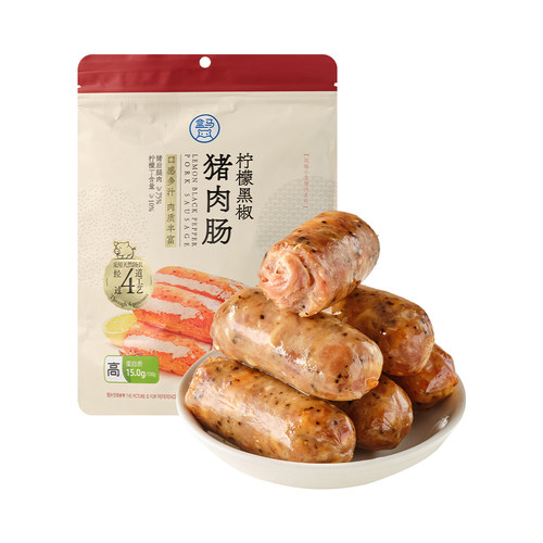 盒马 柠檬黑椒猪肉肠 280g