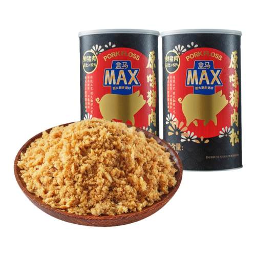 盒马猪肉松明火翻炒，鲜肉制作