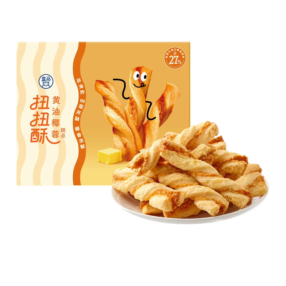 盒马 黄油椰蓉扭扭酥 390g
