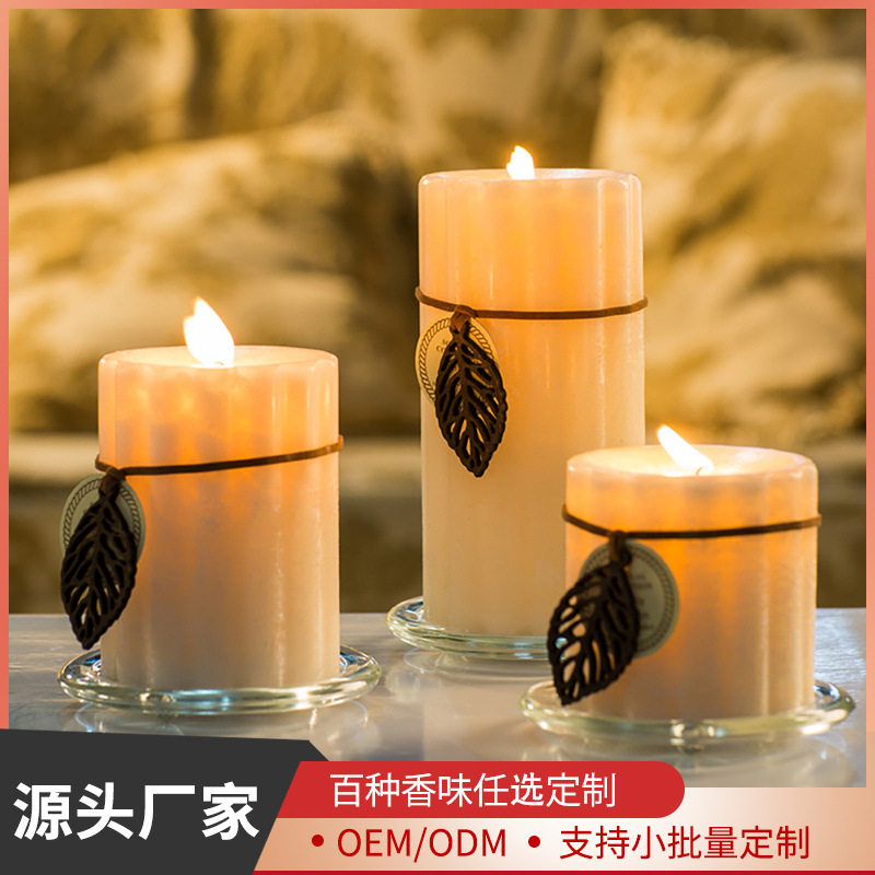 齿轮圆柱香薰蜡烛耐烧造