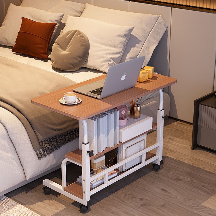家用升降可移动学习电脑书桌床边桌老人卧室简易小饭桌学习办公桌