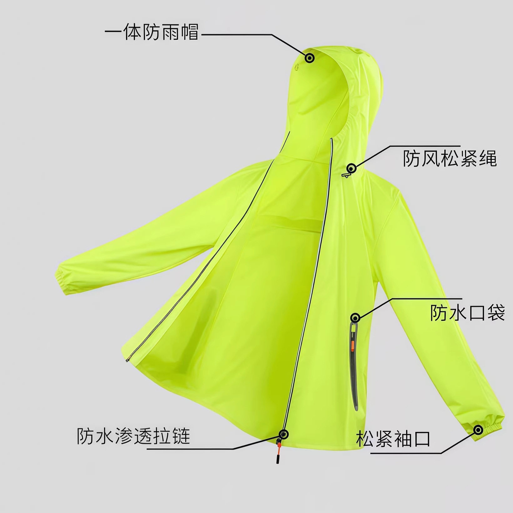 轻薄时尚雨衣套装男女全