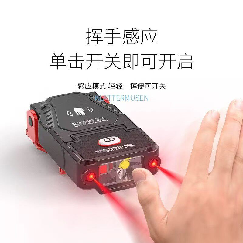 抖音爆款双光源帽夹灯超