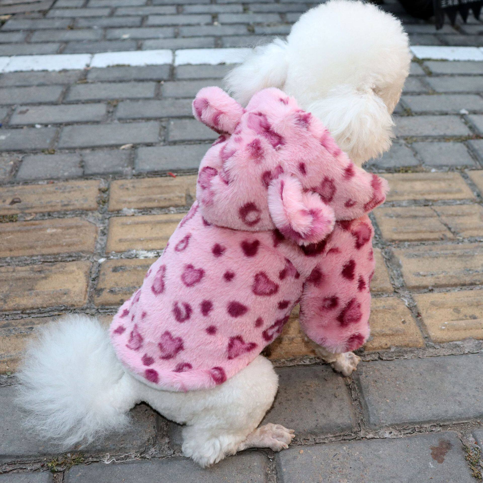 狗狗衣服春秋装豹纹外套