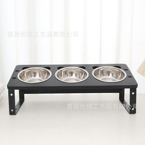 木质宠物喂食器铁木结合
