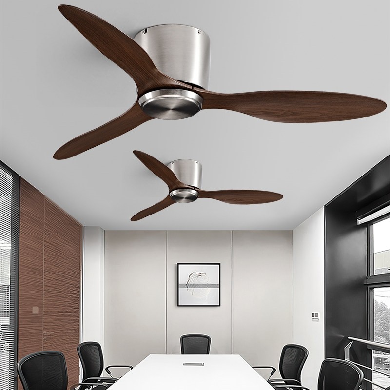 黑色大风力吊扇简约客厅餐厅复古扇吊灯无灯风扇商用低楼层吸顶风