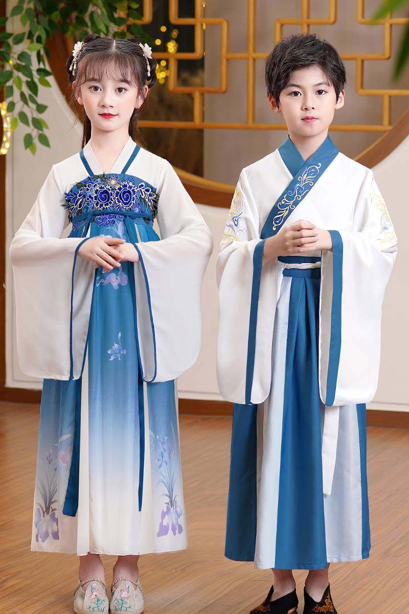 宋朝服装儿童宋服男童汉服男款公子平民古风走秀帅气男装夏季仙气