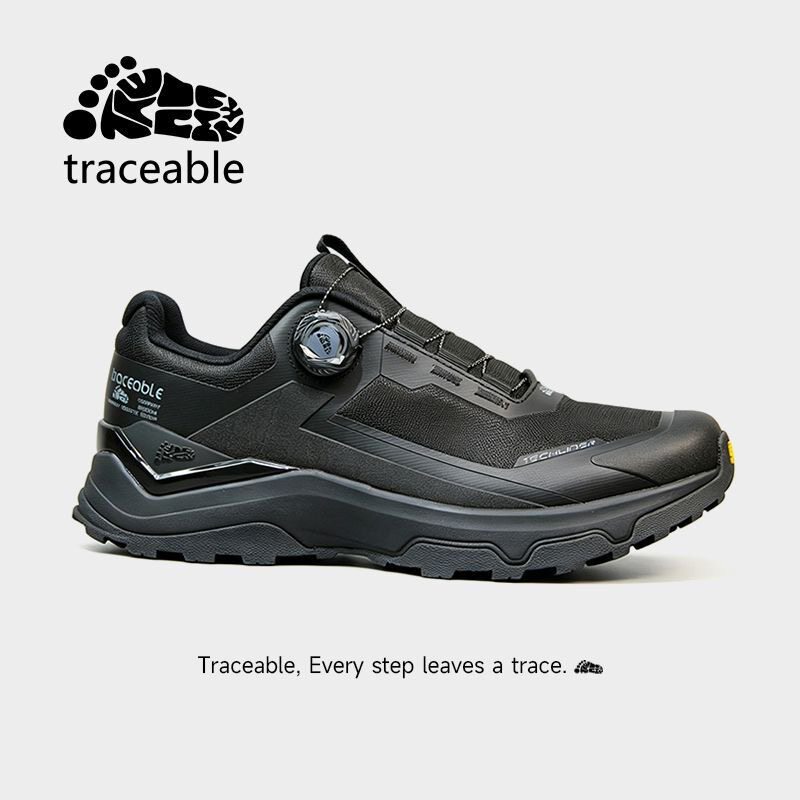 traceable透气款网面徒步鞋旋钮轻便耐磨宽脚轻薄旋钮款男运动鞋