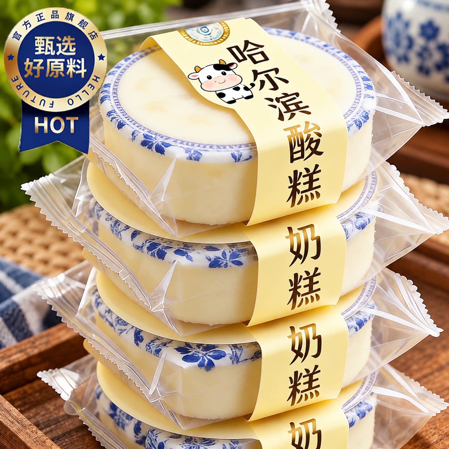 哈尔滨酸奶糕东北特产手工内蒙古奶酪疙瘩糕点地方小吃点年货食品