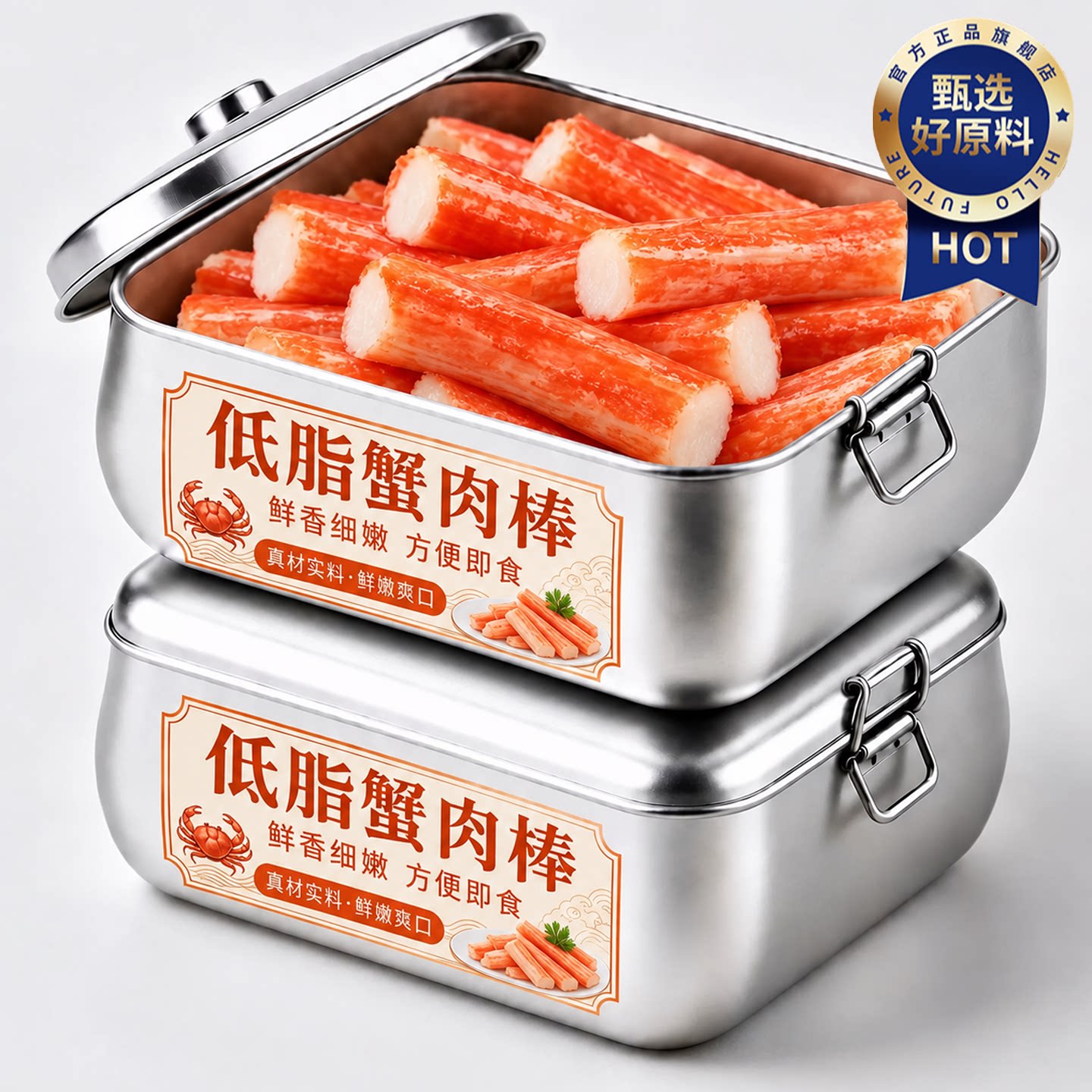 手撕蟹柳蟹棒即食零食小吃休闲食品肉蟹风味棒蟹柳棒网红解馋零食