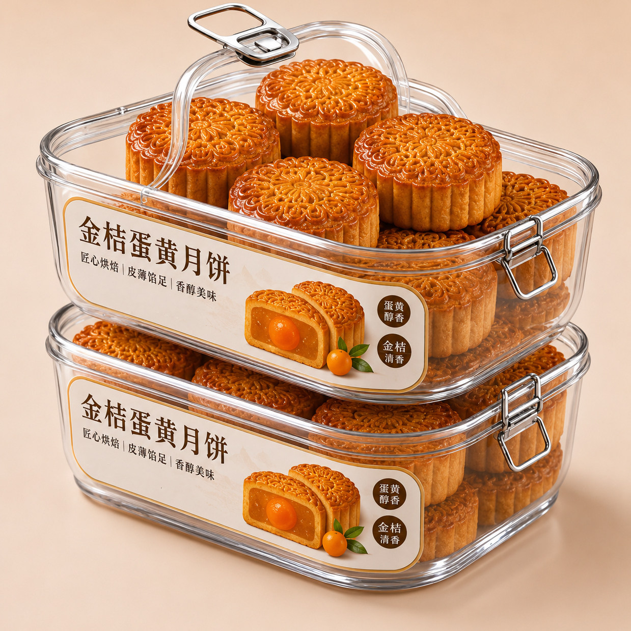 正宗广式金桔蛋黄月饼官方旗舰店手工传统无添加糕点中秋月饼送礼