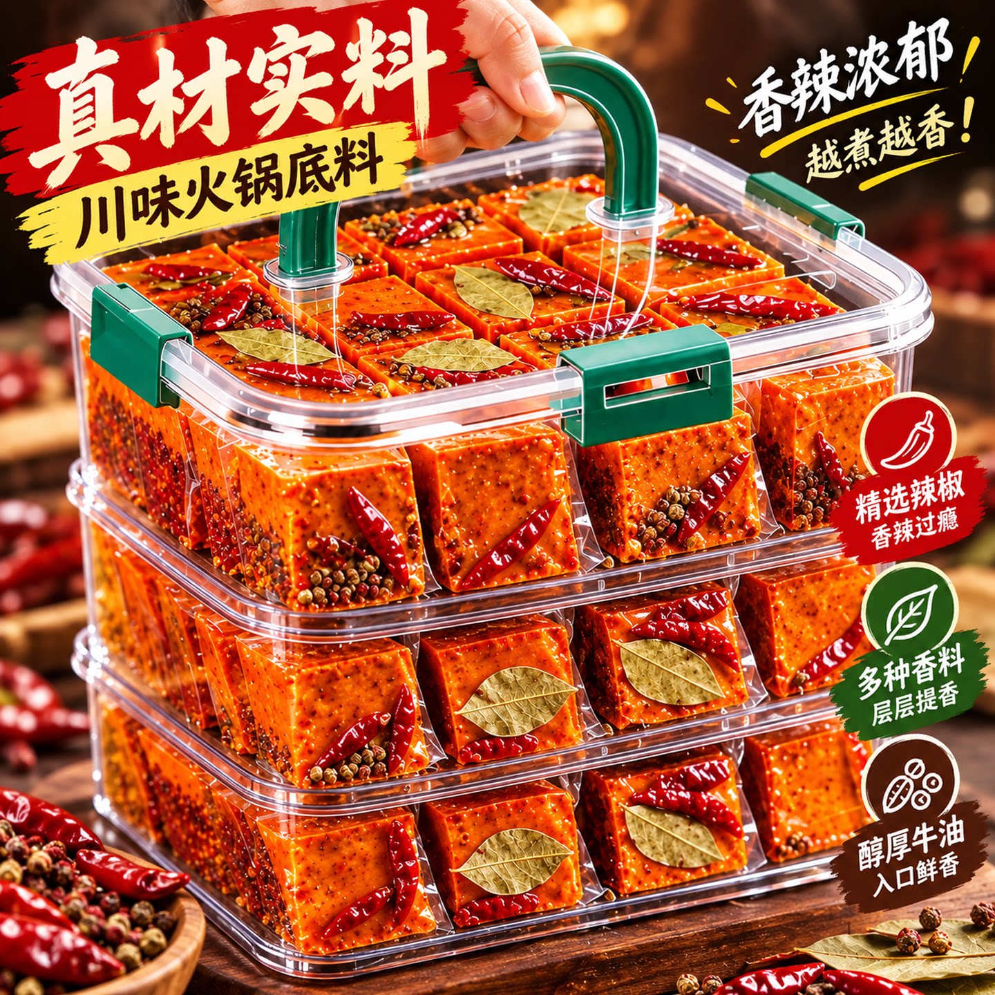 重庆正宗火锅底料独立包装正宗牛油调料家用麻辣烫专用小块老字号