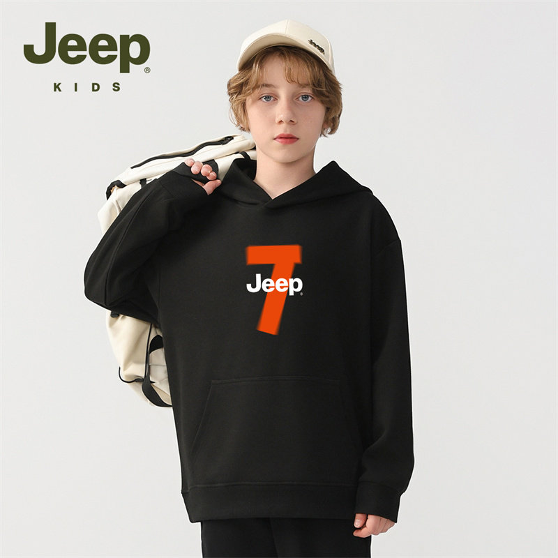 Jeep吉普童装男童个性连帽卫衣