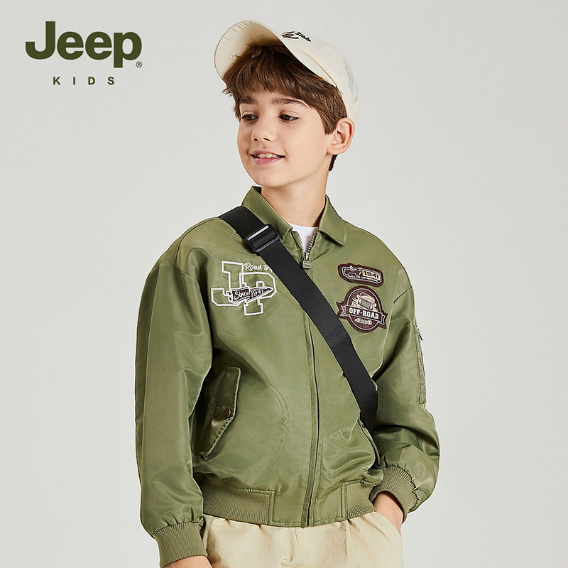 Jeep吉普童装男童飞行夹克