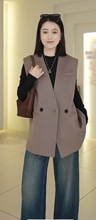 【潇潇】休闲版型羊绒羊毛马甲FC595-9010v衣长69