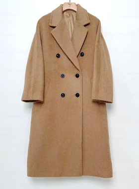 【老板潘潘】 长111.5 新款女士毛呢过膝大衣外套23HW599-SM