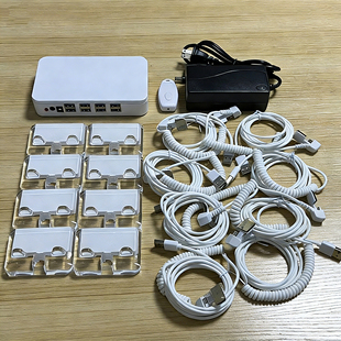 桌面多路手机防盗器展示架适用于华为体验柜台苹果充电架托报警器