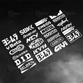 摩托车赞助商贴纸装 头盔防水划痕遮挡贴 饰汽车电动车车身贴花改装