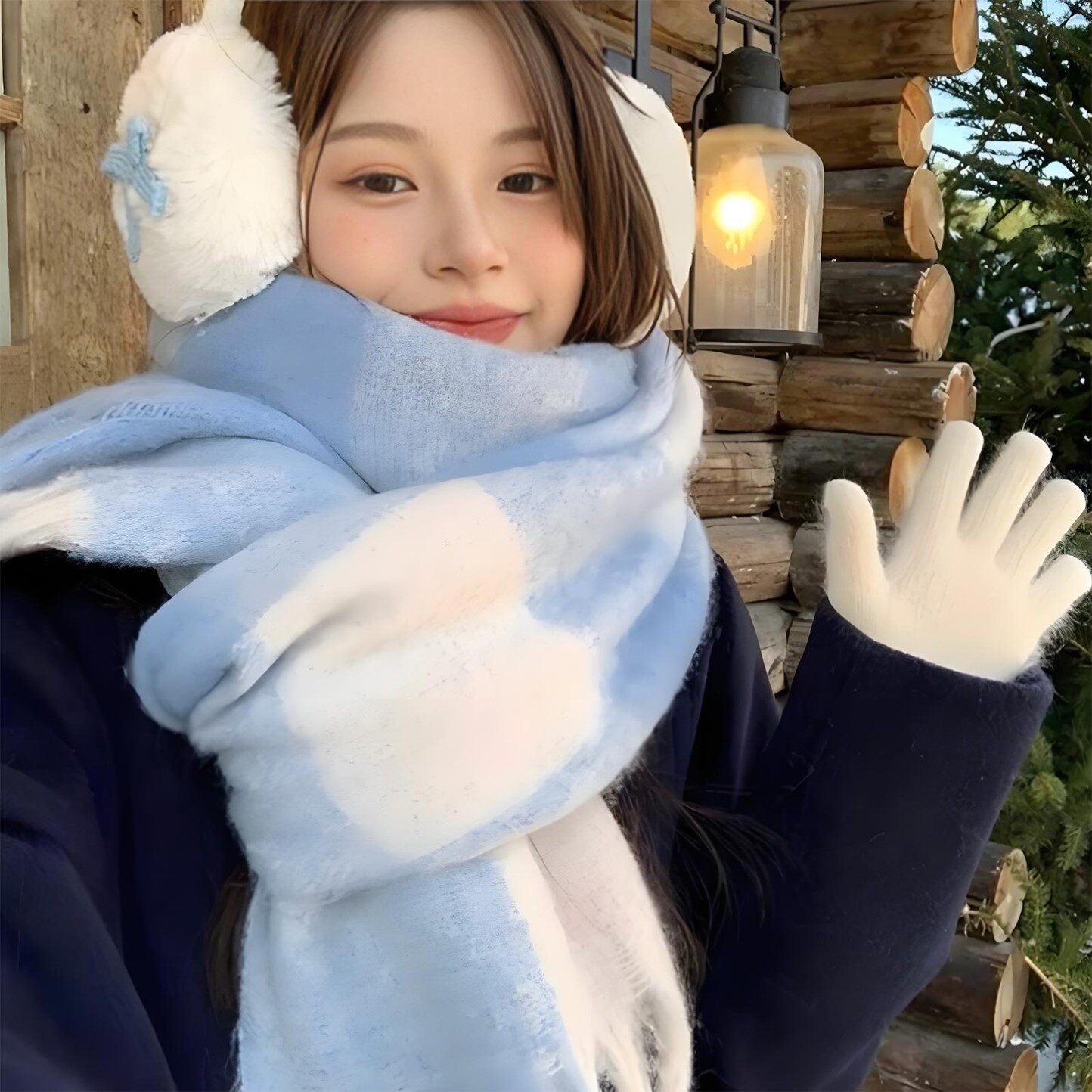 2026时尚韩版格子围巾秋冬季节保暖加厚撞色彩色学生情侣围脖长巾