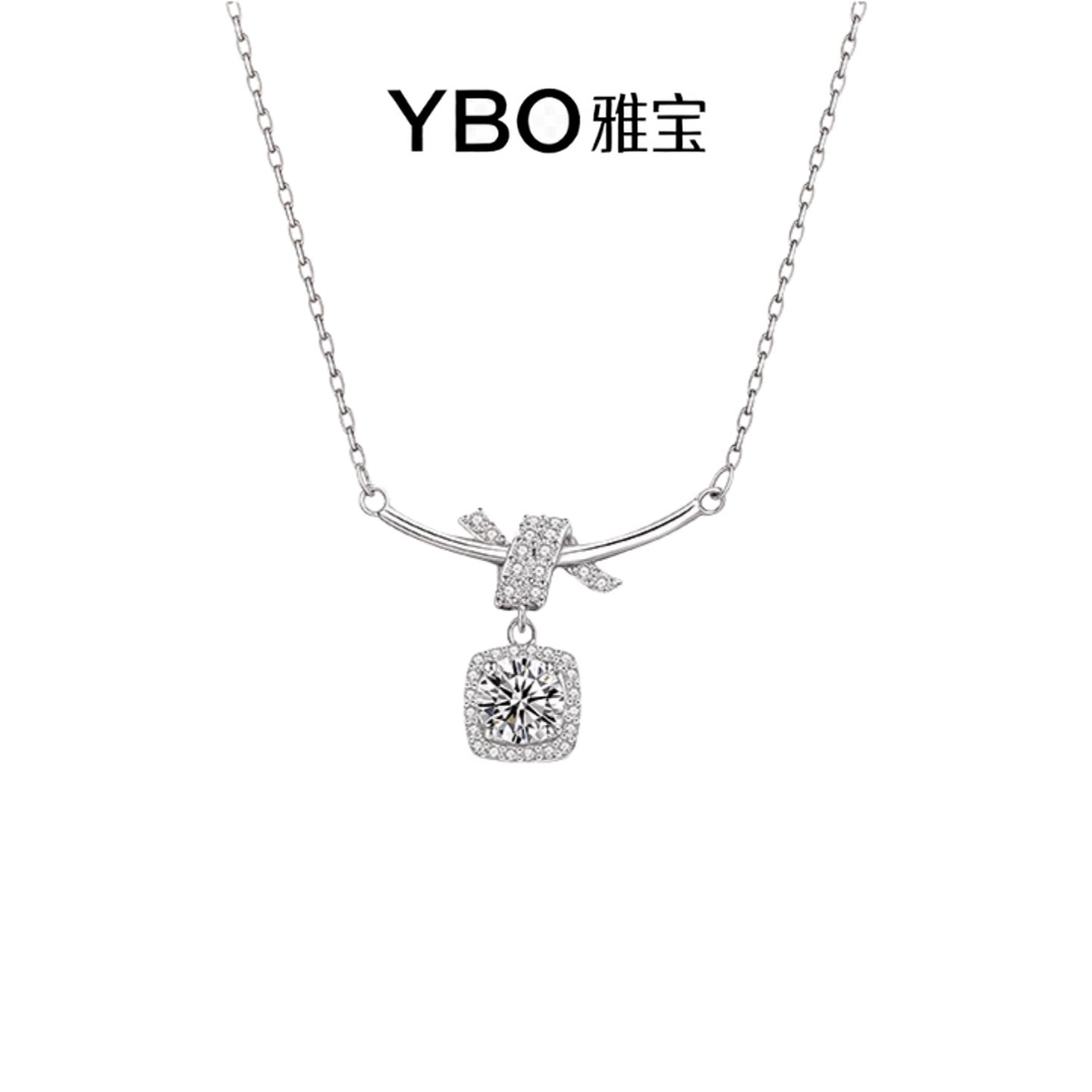 「缠绕方糖」纯银s999正品项链女款2025新款足银党生日礼物女生