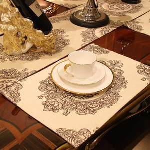 来茵欧式现代简约茶几餐桌旗隔热垫布床旗布艺西餐桌饰可定做