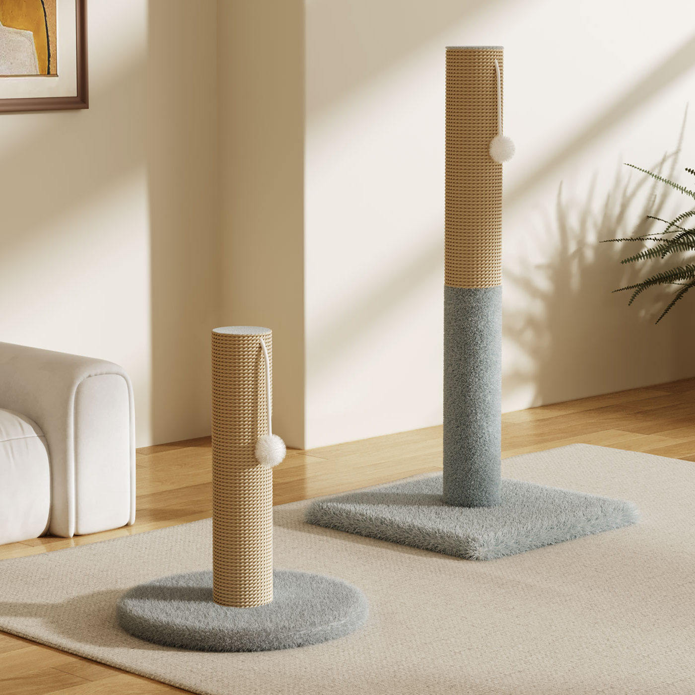 猫抓柱磨爪一体立式猫抓板耐磨不掉屑猫爬柱猫咪用品剑麻猫爬架