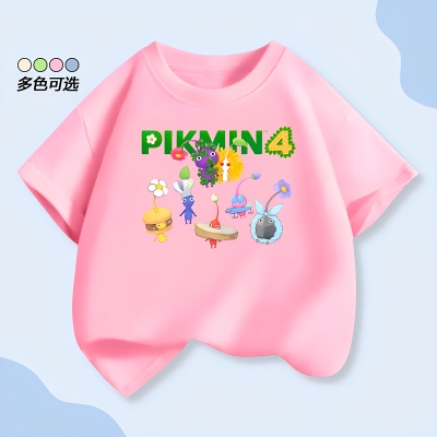 皮克敏PIKMIN4周边短袖男女青少年学生夏季可爱百搭T恤衫上衣