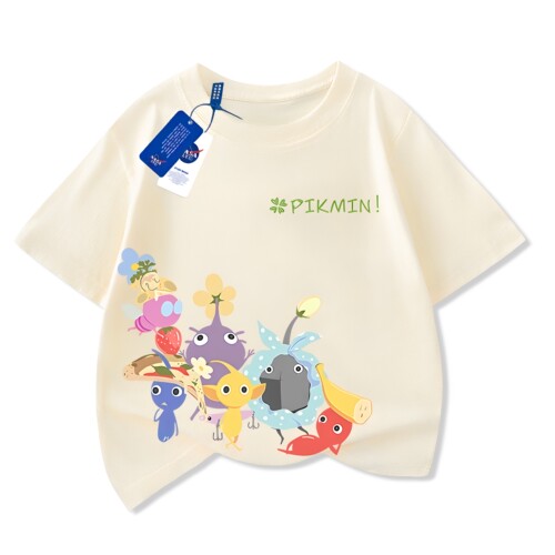 皮克敏PIKMIN4动漫短袖T恤2026新款男女儿童夏季纯棉儿童透气上衣