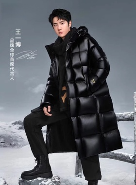 VISVIM BESSEL黑金鹅绒羽绒服男女同款冬长款过膝连帽御寒外套