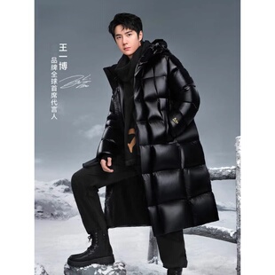 VISVIM BESSEL黑金鹅绒羽绒服男女同款冬长款过膝连帽御寒外套