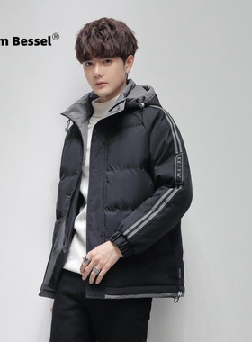 冬季新款情侣棉服男士短款外套蓄热保暖加厚棉衣连帽外套学生外套